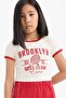 2-Piece Set Ribbed Camisole Printed Short Sleeve T-Shirt Elastic Waist Shorts Girls E4756A825Hs - 3