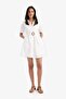 Shirt Collar Belt Brode Short Sleeve Mini Dress F1156Ax25Sp - 3