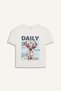100% Cotton Relax Fit Crew Neck Printed Short Sleeve T-Shirt Girls E1827A825Sm - 5