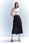 A Form Polka Dot Buttoned Regular Waist Midi Skirt Z8094Az25Sm