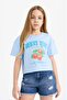 100% Cotton Crew Neck Printed Short Sleeve T-Shirt Girls E0384A825Sm - 4