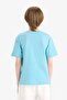Crew Neck Printed Short Sleeve T-Shirt Boys F0168A825Sm - 6