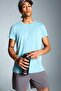 Stretch Fabric Slim Fit Narrow Cut Crew Neck Sportsman Short Sleeve T-Shirt E2436Ax25Sm - 3