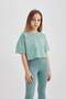 Crop Crew Neck 2-Piece Short Sleeve T-Shirt Girls B7795A8Ns - 8