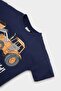 2-Piece Set Vehicle Printed Short Sleeve T-Shirt Elastic Waist Shorts Baby Boy E6775A525SM - 3