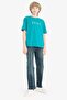 Crew Neck Printed Short Sleeve T-Shirt Boys' F2571A825Sm - 2