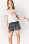 Crew Neck Printed Short Sleeve T-Shirt Girls E5895A825Sm - 3