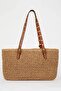 Women's Straw Shoulder Bag E1468Axns - 5