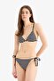 Striped Tulle Lace-Up Bikini Bottom E0146Ax25Sm - 3