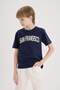 Crew Neck Printed Short Sleeve T-Shirt Boys E0172A825Sm - 3