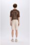 Regular Fit Lace-Up Waist Cargo Pocket Shorts D9494Ax25Sm - 7