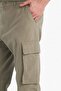 100% Cotton Wide Leg Cargo Linen-Look Summer Trousers with Pockets B9407Ax25Sp - 4