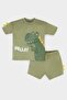 2Pcs Sets Dinosaur Printed Short Sleeve T-Shirt Shorts Baby Boy E8732A525Sm