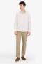 Regular Fit Polo Neck Striped Linen Summer Long Sleeve Shirt E1730Ax25Sp - 2