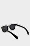 Women's Round Black Plastic Frame Black Glass Uv Sunglasses F0610Axns - 5