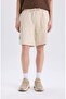 Regular Fit Lace-Up Waist Cargo Pocket Shorts D9494Ax25Sm - 4