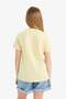 100% Cotton Regular Fit Crew Neck Printed Short Sleeve T-Shirt Girls E0350A825Sm - 6