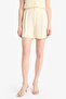 High Waist Linen Blend Shorts F0005Ax25Sm - 6