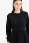 Regular Fit Crew Neck Soft Fuzzy Inside S Brioche Knit Fabric Long Sleeve Tunic F4156Ax25Sp - 4