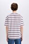 100% Cotton Boxy Fit Striped T-Shirt E1160Ax25Sm - 6