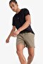 Quick-Drying Basic Mesh Lined Flexible Textured Short Length Swim Shorts C5138Ax25Hs - 3