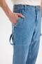 100% Cotton Relax Fit Blue Comfortable Fit Wide Leg Jean Trousers E3334Ax25Sp - 6