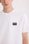 Regular Fit Crew Neck No-Iron Breathable Printed Short Sleeve Heavy Fabric T-Shirt D551 - 5
