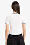 Fitted Polo Collar Ribbed Camisole Short Sleeve T-Shirt E7906Ax25Sm - 6