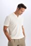 Cotton Regular Fit Pleated Short Sleeve Polo T-Shirt B6382Ax25Sp - 4