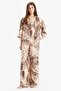 Wide Leg Patterned Modal Fabric Palazzo Pants High Waist Straight Wide Leg E8599Ax25Sm - 5
