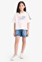 100% Cotton Relax Fit Crew Neck Printed Short Sleeve T-Shirt Girls E1828A825Sm - 2