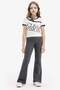 100% Cotton Slim Fit Narrow Cut Crew Neck Printed Ribbed Camisole Short Sleeve T-Shirt Girls E18 - 2