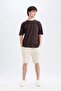 100% Cotton Oversize Wide Fit Crew Neck Basic Plain Short Sleeve T-Shirt E6885Axns - 2