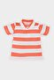 100% Cotton Polo Collar Striped Pique Short Sleeve T-Shirt Baby Boy E6765A525Sm
