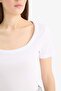 تي شيرت أبيض من نوع Slim Fit Basic Ribbed Camisole F0684AX25SP - 5