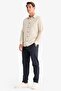 Linen Look Narrow Leg Elastic Waist Pocketed Trousers Z6475Az25Sp - 3