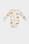 Baby Boy Newborn Crew Neck Vehicle Printed 2-Piece Long Sleeve Snap Fastener Bodysuit E6304A525Sp - 4