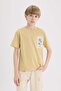 Crew Neck Embroidered Short Sleeve T-Shirt for Boys E3743A825Sm - 3
