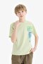 100% Cotton Crew Neck Printed Short Sleeve T-Shirt for Boys E0091A825Sm