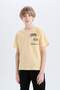 Crew Neck Printed Short Sleeve T-Shirt Boys D9260A825Sm - 4