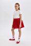 Pleated Red Skirt for Girls E0646A825Sm - 5