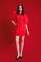 100% Cotton A-Line Crew Neck Lace-Up Poplin Short Sleeve Midi Evening Dress E7332Ax25Sp - 2