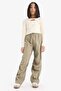 Elastic Waist Flat Leg Parachute Pants for Girls D7605A825Sm