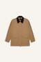 100% Cotton Regular Fit Contrast Collar Pocketed Seasonal Jacket Coat E6286Ax25Sp - 7