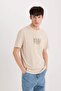 100% Cotton Regular Fit Crew Neck Printed Short Sleeve T-Shirt D6204Ax25Sp - 4