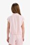 Cropped Fit Cotton Short Sleeve Shirt Girls D7644A825Sm - 7