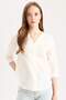 100% Cotton Regular Fit Apaş Collar Basic Shirt E5949Ax25Sp - 4