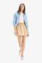 Balloon Fit High Waist Taffeta Terry Cotton Mini Skirt E6715Ax25Sp - 5