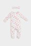 2Li Rompers Rainbow Printed Waffle Long Sleeve Romper Hair Band Baby Girl Newborn E2379A525Sp