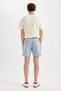 Regular Fit Summer Linen Bermuda Shorts A2667Ax24Sm - 6